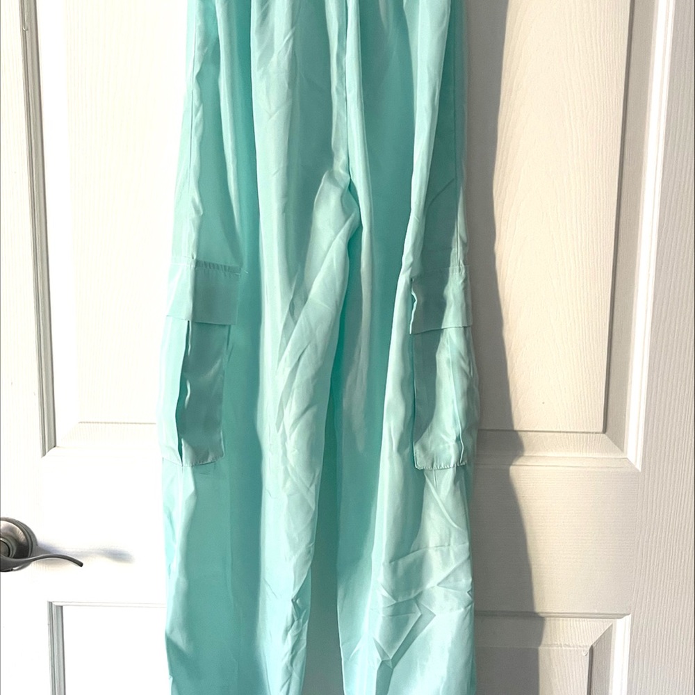 Teal Cargo Pants